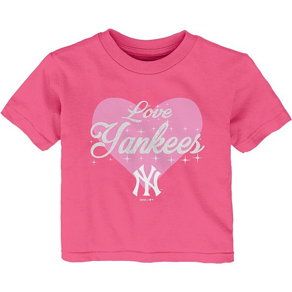 Toddler Girl New York Yankees Heart Stars Tee