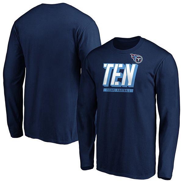 Tennessee Titans Shirt NFL Men 2XT Extra Tall Long Sleeve Blue