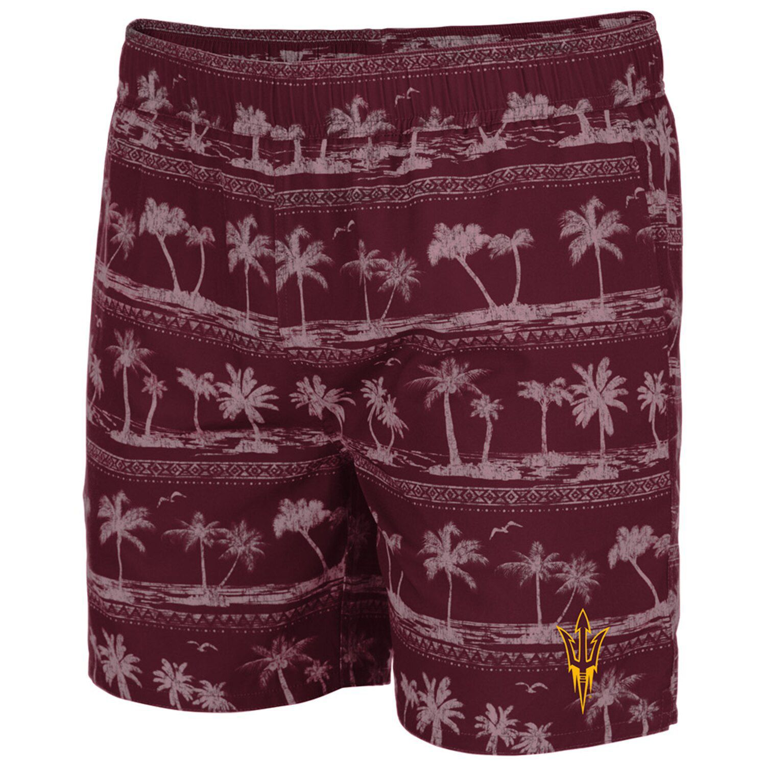 maroon swim shorts