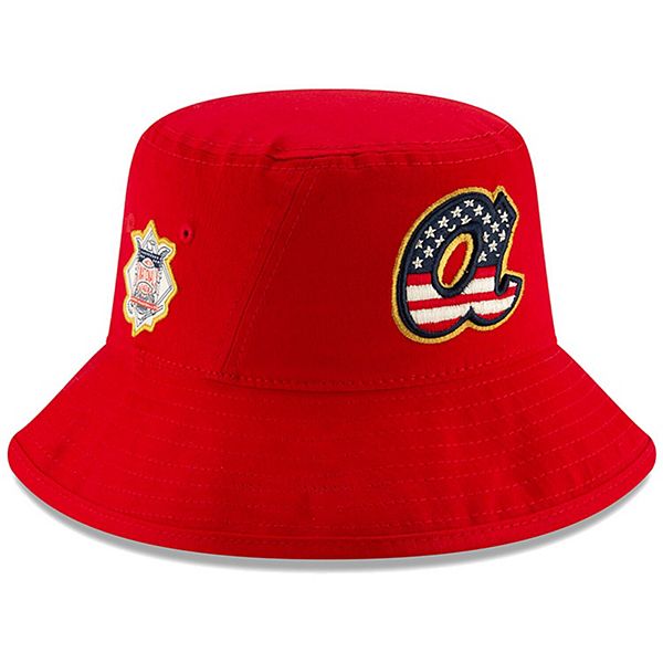 New Era / Men's Atlanta Braves Gray Distinct Bucket Hat