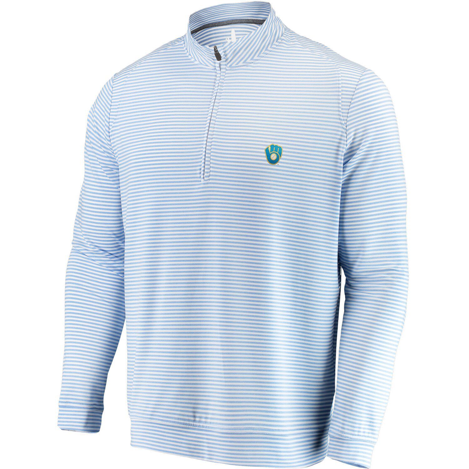 Image for Unbranded Men's johnnie-O Light Blue Milwaukee Brewers Turn Quarter-Zip Jacket at Kohl's.
