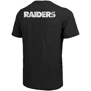 Las Vegas Raiders Majestic Threads Tri-Blend Pocket T-Shirt - Black