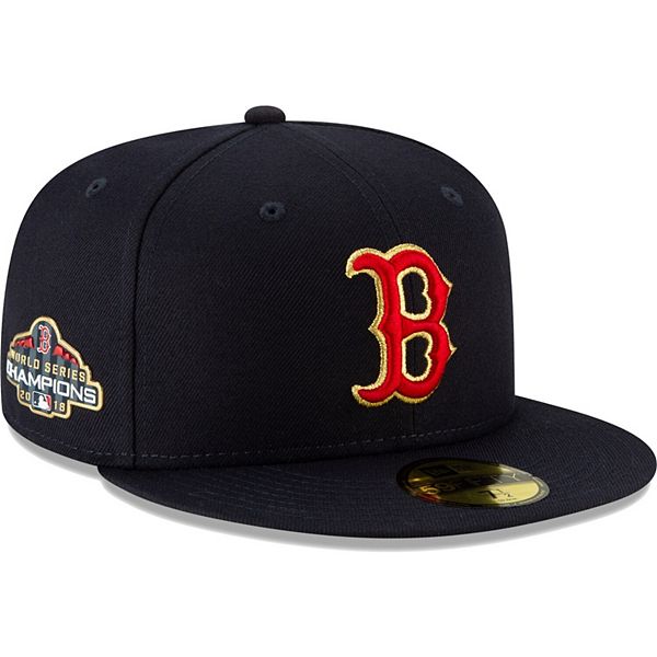 Men's New Era Navy/Gold Boston Red Sox Primary Logo 59FIFTY Fitted