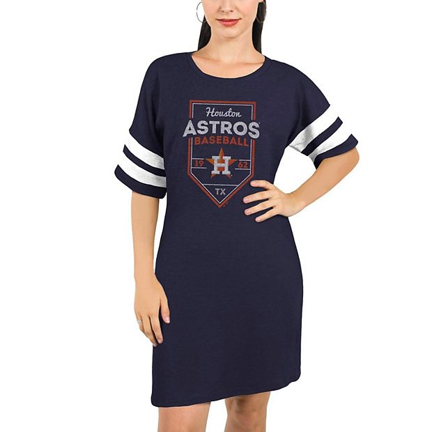 Boston Red Sox Majestic Threads Women's Tri-Blend Short Sleeve T-Shirt  Dress - Navy