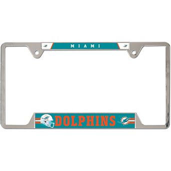 WinCraft Miami Dolphins Chrome Plated Metal License Plate Frame