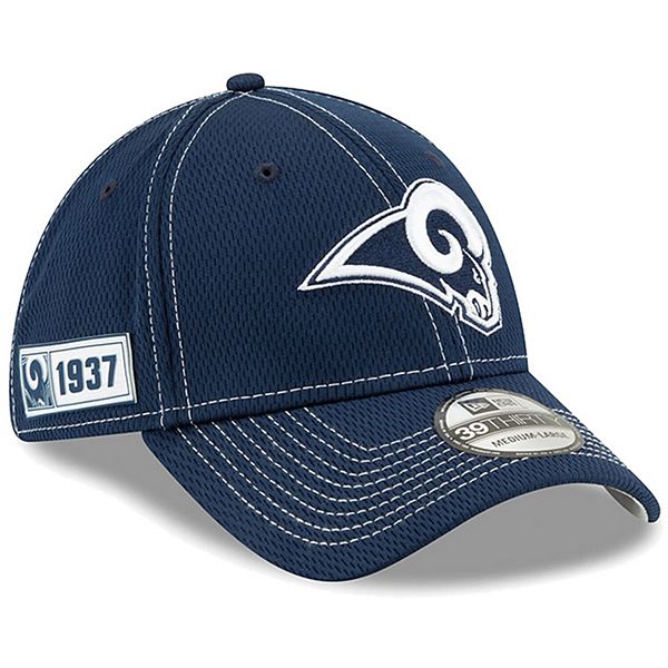 New Era Los Angeles Rams 2019 Official Road Sideline 39THIRTY Stretch Fit Cap 