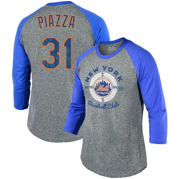 Women's Majestic Threads Mike Piazza Royal New York Mets Name and