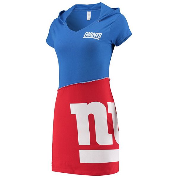 Women's Refried Apparel Royal/Red New York Giants Sustainable Hooded