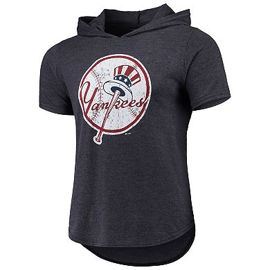 Aaron Judge New York Yankees Majestic Threads Softhand Short Sleeve Player Hoodie T-Shirt - Navy