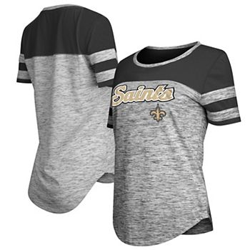 Women's Fanatics Branded Black New Orleans Saints Plus Size Original State  Lace-Up T-Shirt