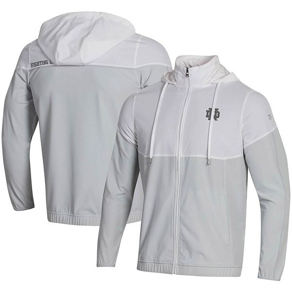 Cutter & Buck Notre Dame Fighting Irish White Vapor Full-Zip Jacket Size: Extra Large