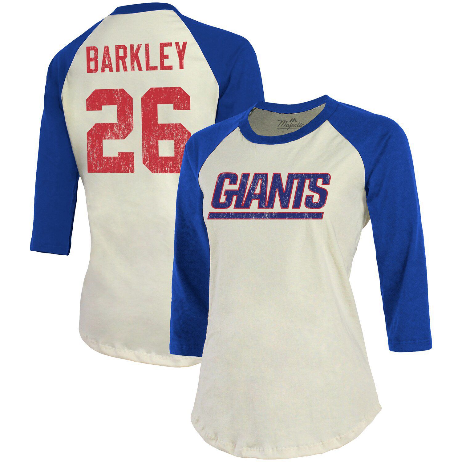 '47 Royal New York Giants Wordmark Rider Franklin T-Shirt