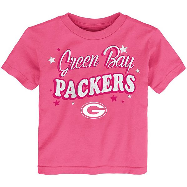 Girls Infant Pink Green Bay Packers My Team T-Shirt