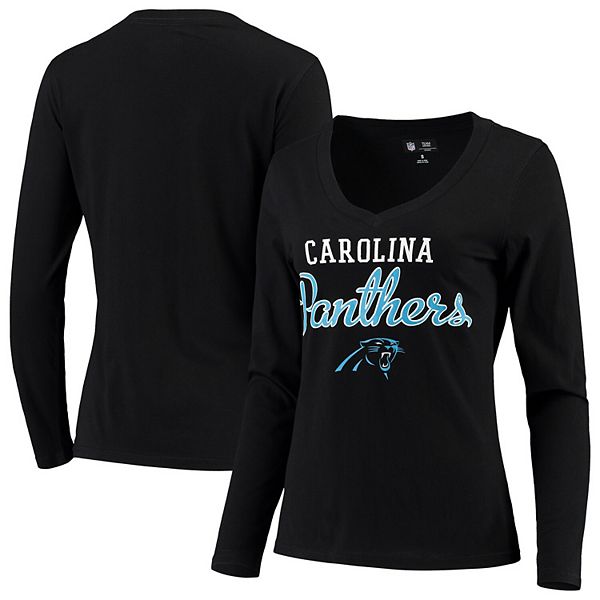 Lids Carolina Panthers G-III 4Her by Carl Banks Women's Post Season Long  Sleeve V-Neck T-Shirt - Black