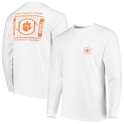 Mens Southern Tide White Clemson Tigers Stadium Long