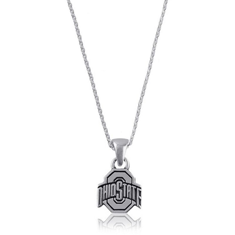 Womens Dayna Designs Ohio State Buckeyes Pendant Necklace, OSU Silver