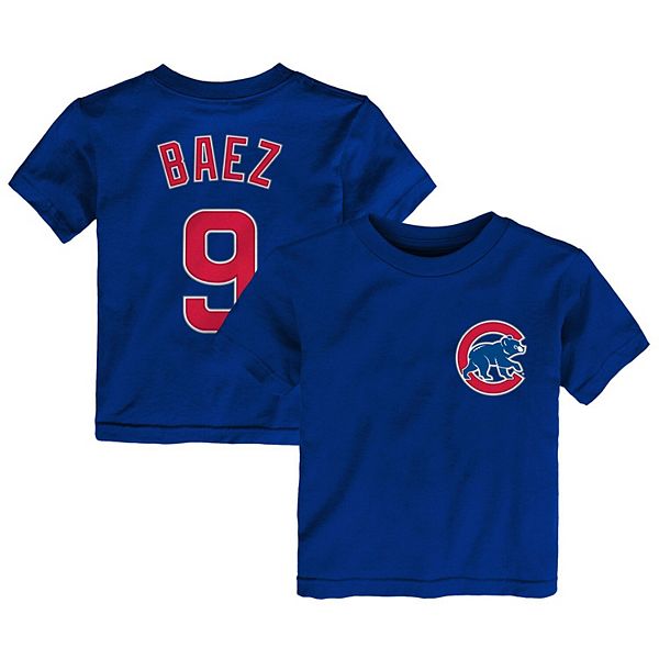 Javier Baez Chicago Cubs Majestic Women's Name and Number T-Shirt - Royal