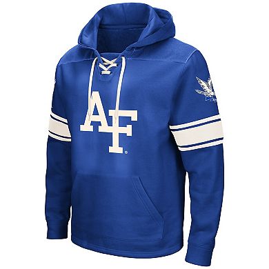 Men's Colosseum Royal Air Force Falcons 2.0 Lace-Up Pullover Hoodie