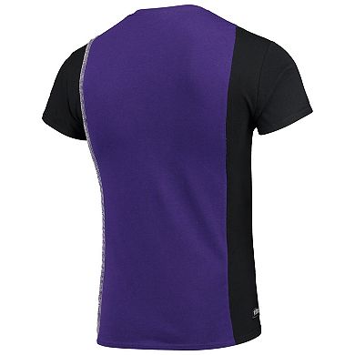 Men's Refried Apparel Purple/Black Baltimore Ravens Sustainable Upcycled Split T-Shirt