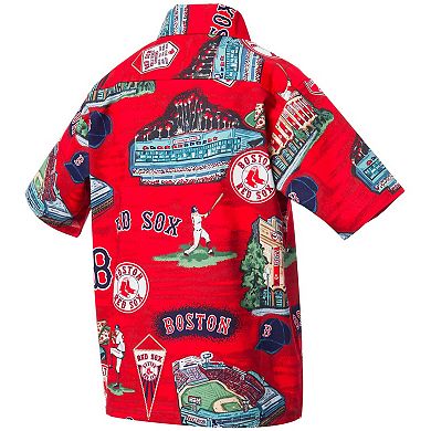 Youth Reyn Spooner Red Boston Red Sox Scenic Button-Up Shirt