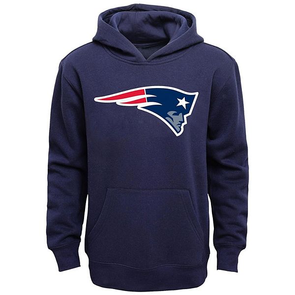 New England Patriots Neutral Colour Logo Hoodie - Mens - Big & Tall