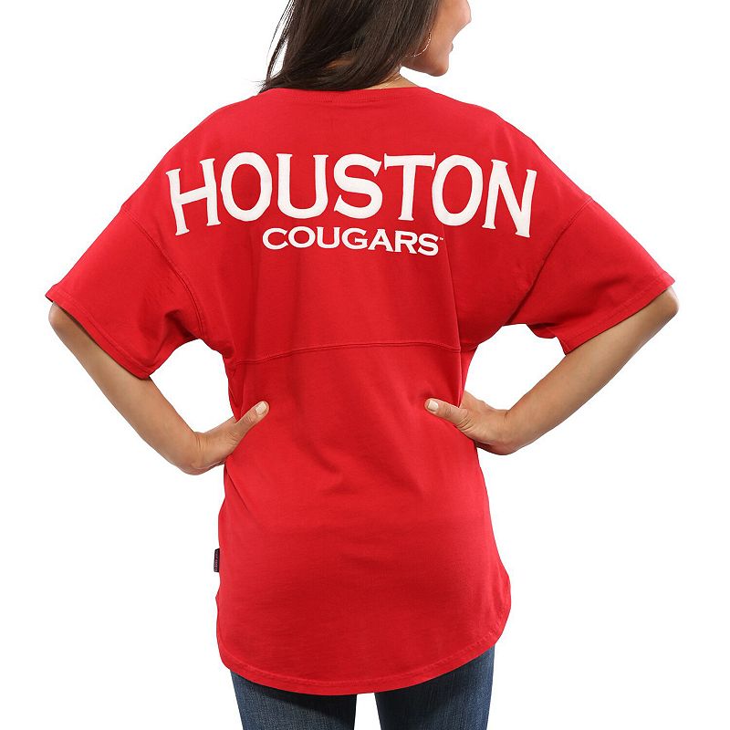 Womens Red Houston Cougars Oversized Spirit Jersey, Size: XS, HOU Red