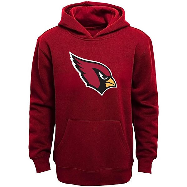 Arizona Cardinals Youth Primary Logo Team Color Fleece Pullover Hoodie -  Cardinal