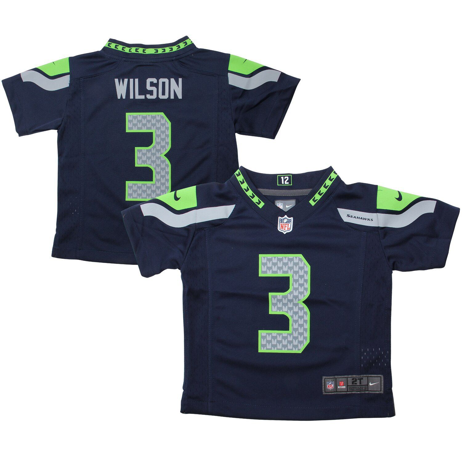 mens seattle seahawks russell wilson nike college navy game jersey