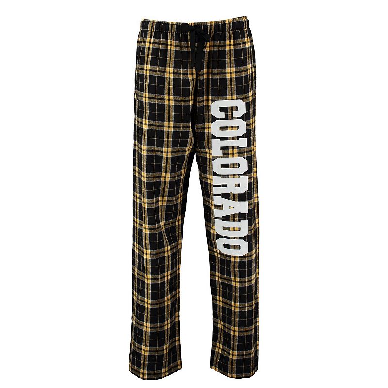 Womens Black Colorado Buffaloes Flannel Pajama Pants, Size: 2XL
