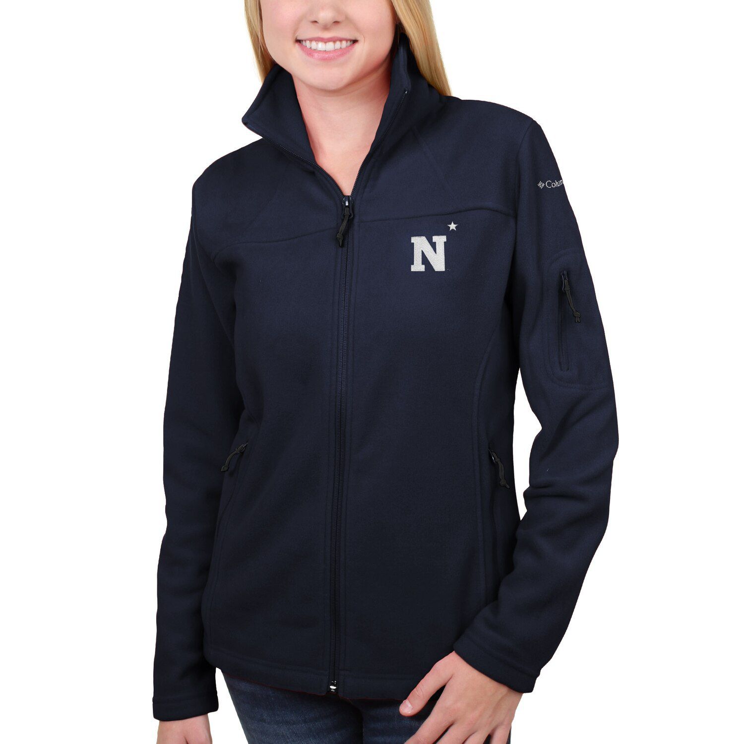 navy blue columbia jacket