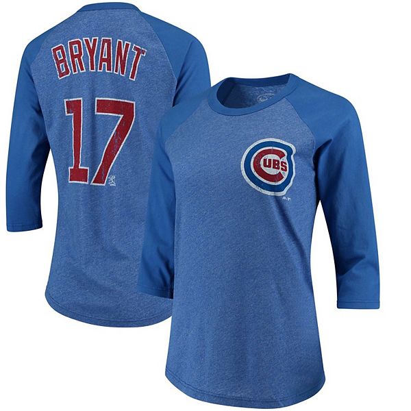 Kris Bryant Chicago Cubs Majestic Women's Name & Number T-Shirt - Royal Blue