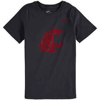 Youth Nike Anthracite Washington State Cougars Cotton Logo T-Shirt