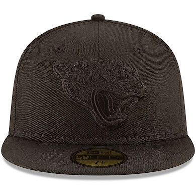 Men's New Era Jacksonville Jaguars Black on Black 59FIFTY Fitted Hat