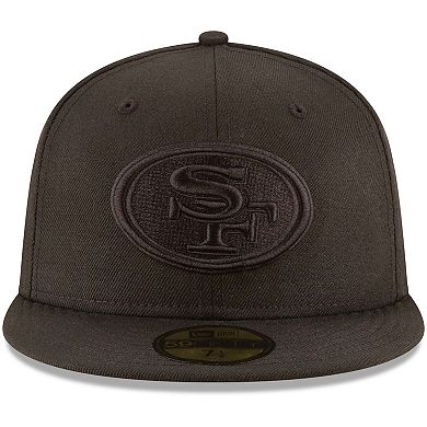 Men's New Era San Francisco 49ers Black on Black 59FIFTY Fitted Hat