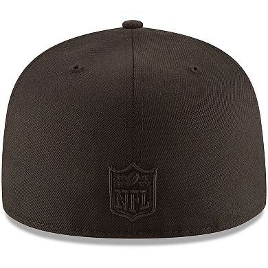 Men's New Era San Francisco 49ers Black on Black 59FIFTY Fitted Hat