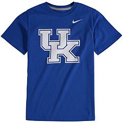 Youth Champion Royal Kentucky Wildcats Stacked Logo Long Sleeve Basketball  T-Shirt
