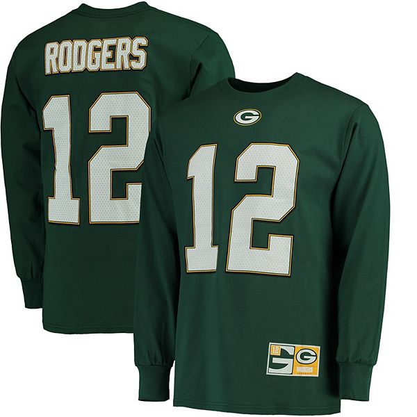 Men's Majestic Aaron Rodgers Green Green Bay Packers Big & Tall Eligible  Receiver Name and Number T-Shirt