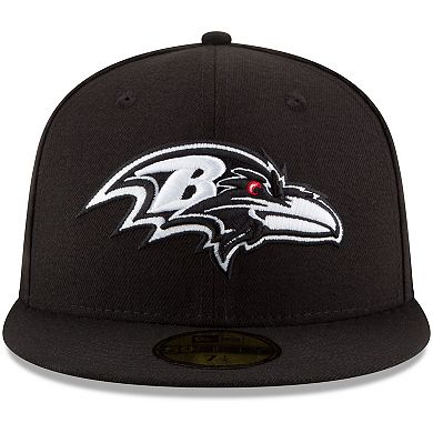 Men's New Era Black Baltimore Ravens B-Dub 59FIFTY Fitted Hat