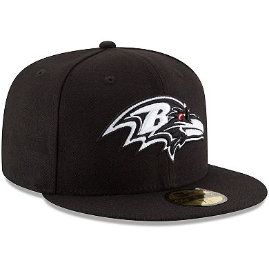 Men's New Era Black Baltimore Ravens B-Dub 59FIFTY Fitted Hat