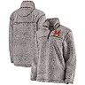 Women's Gray Maryland Terrapins Sherpa Super Soft Quarter-Zip Pullover Jacket