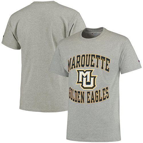 Mens Champion Gray Marquette Golden Eagles Tradition T