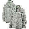 Women's Gray Virginia Tech Hokies Sherpa Super Soft Quarter Zip Pullover Jacket