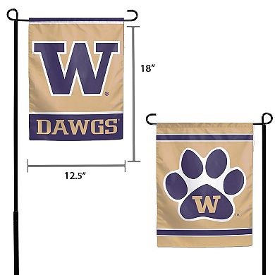 WinCraft Washington Huskies 12" x 18" Double-Sided Garden Flag