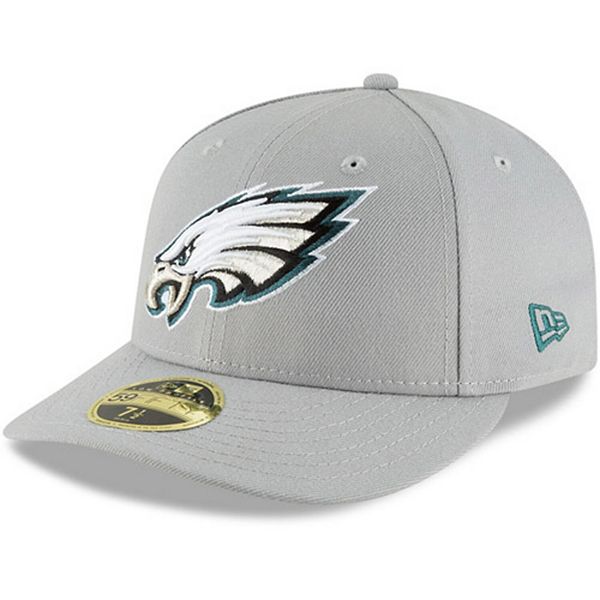 Men's New Era Black Philadelphia Eagles Historic Logo Black on Black Low  Profile 59FIFTY II Fitted Hat