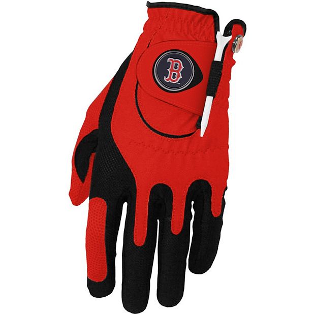 Men's Red Boston Red Sox Left Hand Golf Glove & Ball Marker Set