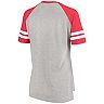 Women's G-III 4Her by Carl Banks Heathered Gray/Red St. Louis Cardinals Goal Line T-Shirt