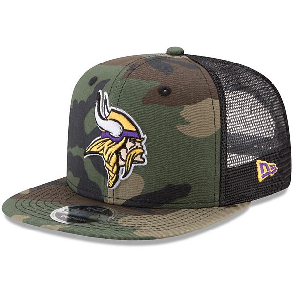 Youth New Era Camo Minnesota Vikings Trucker 9FIFTY Snapback Hat