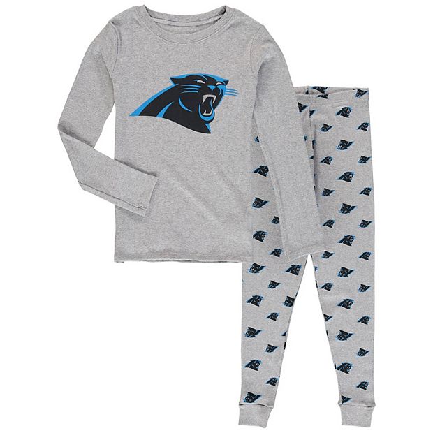 Preschool Heathered Gray Carolina Panthers Long Sleeve T-Shirt & Pants  Sleep Set