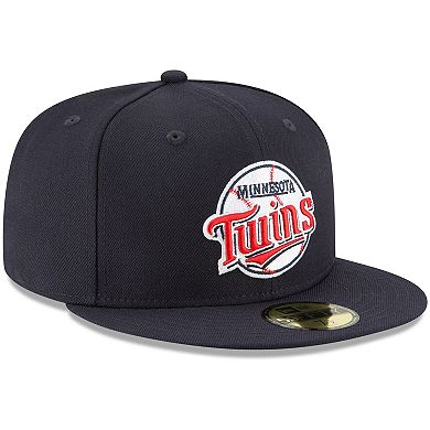 Men's New Era Navy Minnesota Twins Cooperstown Collection Wool 59FIFTY Fitted Hat