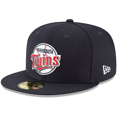 Men's New Era Navy Minnesota Twins Cooperstown Collection Wool 59FIFTY Fitted Hat